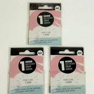 3 NIO Personalized Stamp Design Code Cards